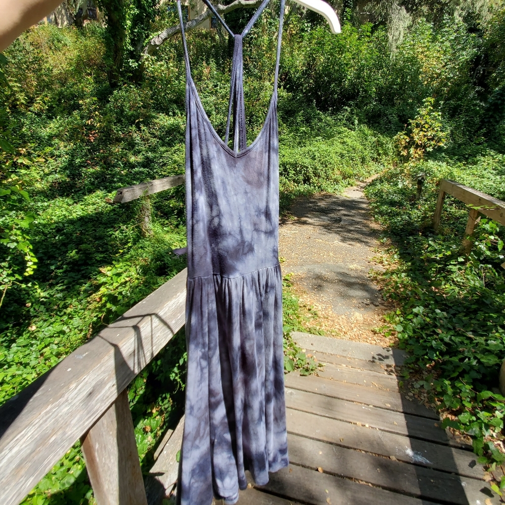 Grey Strappy Mini Dress
